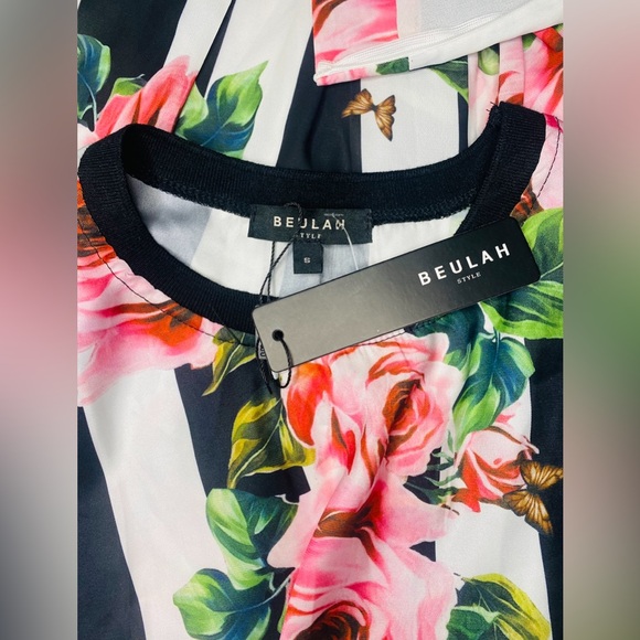 2 Piece Floral Striped / High Waisted Skirt with Top Women’s Small - Picture 2 of 10